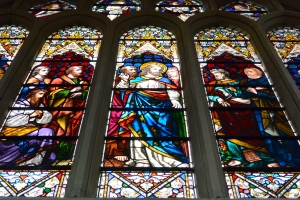 Stained glass at Bath Abbey
