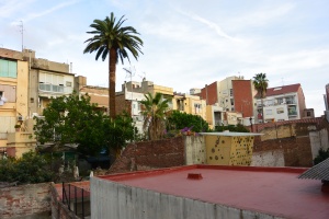 View from the back of our apartment in Barcelona Sants